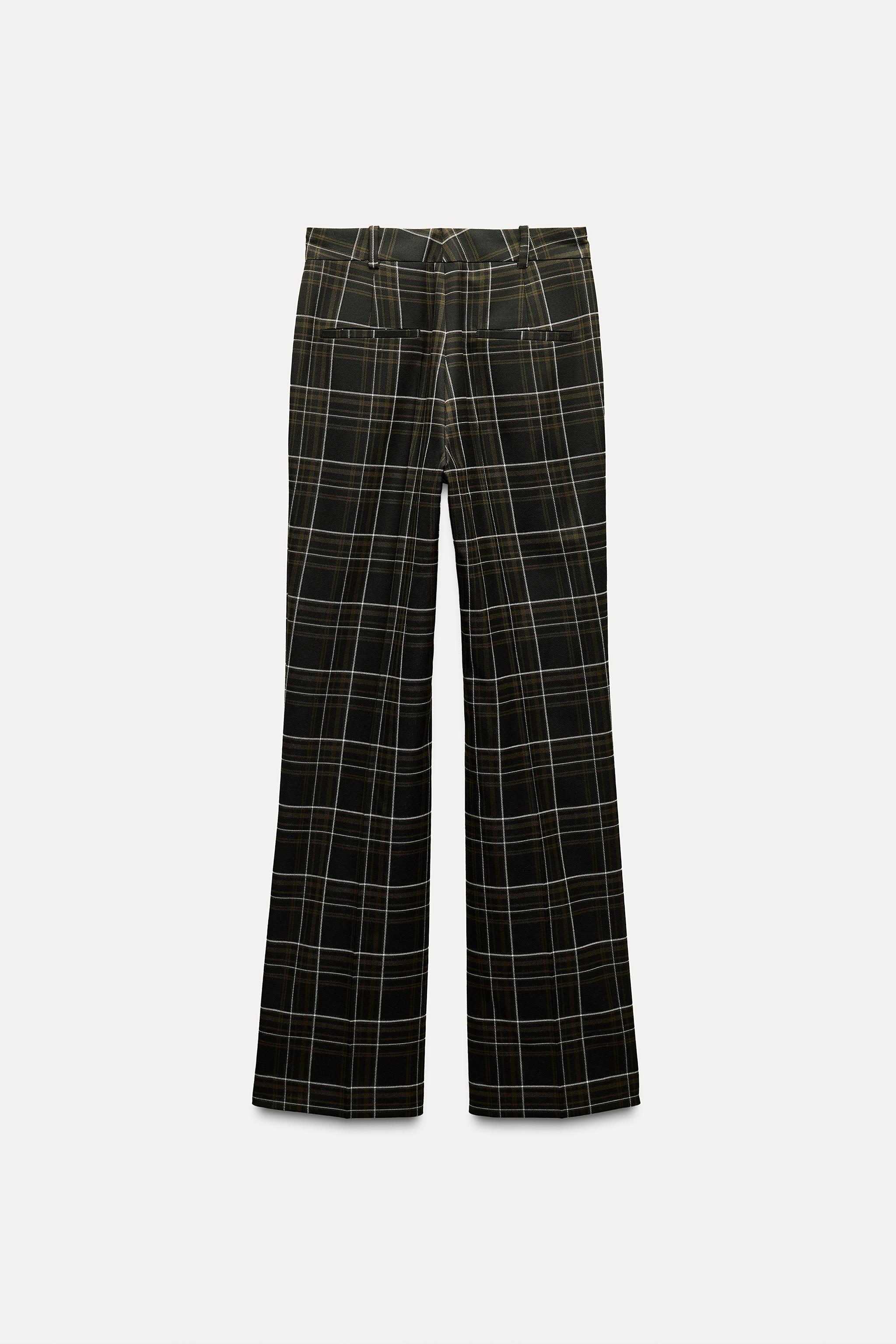 STRAIGHT FIT PLAID PANTS Product Image