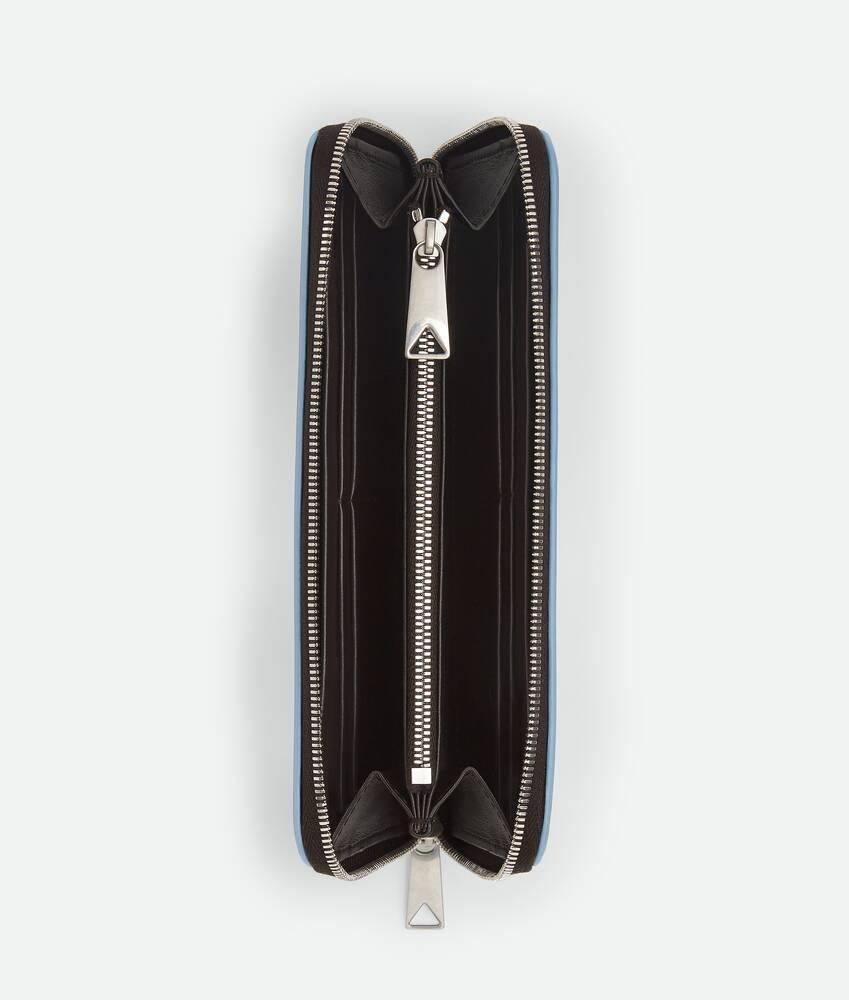 Men's Intrecciato Zip Around Wallet in Fondant/ice Product Image