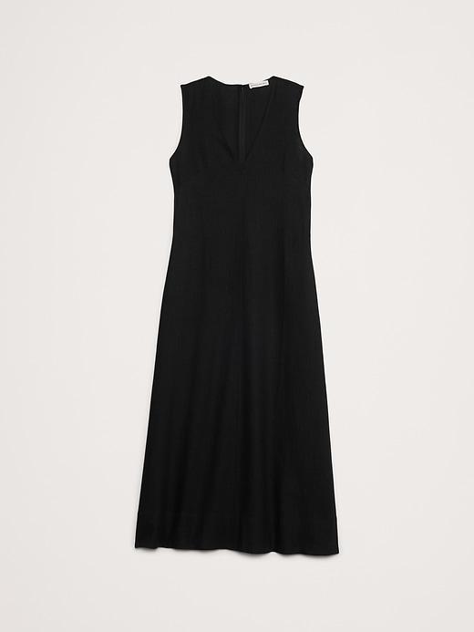 Linen V-Neck Maxi Dress Product Image