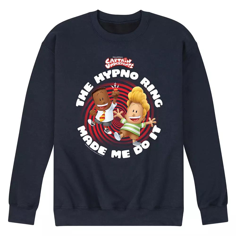 Men's Captain Underpants Hypno Ring Graphic Fleece Pullover,  Product Image
