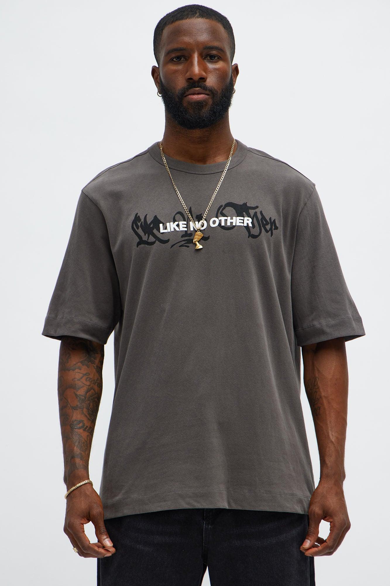 Like No Other Oversized Short Sleeve Tee - Dark Grey Male Product Image
