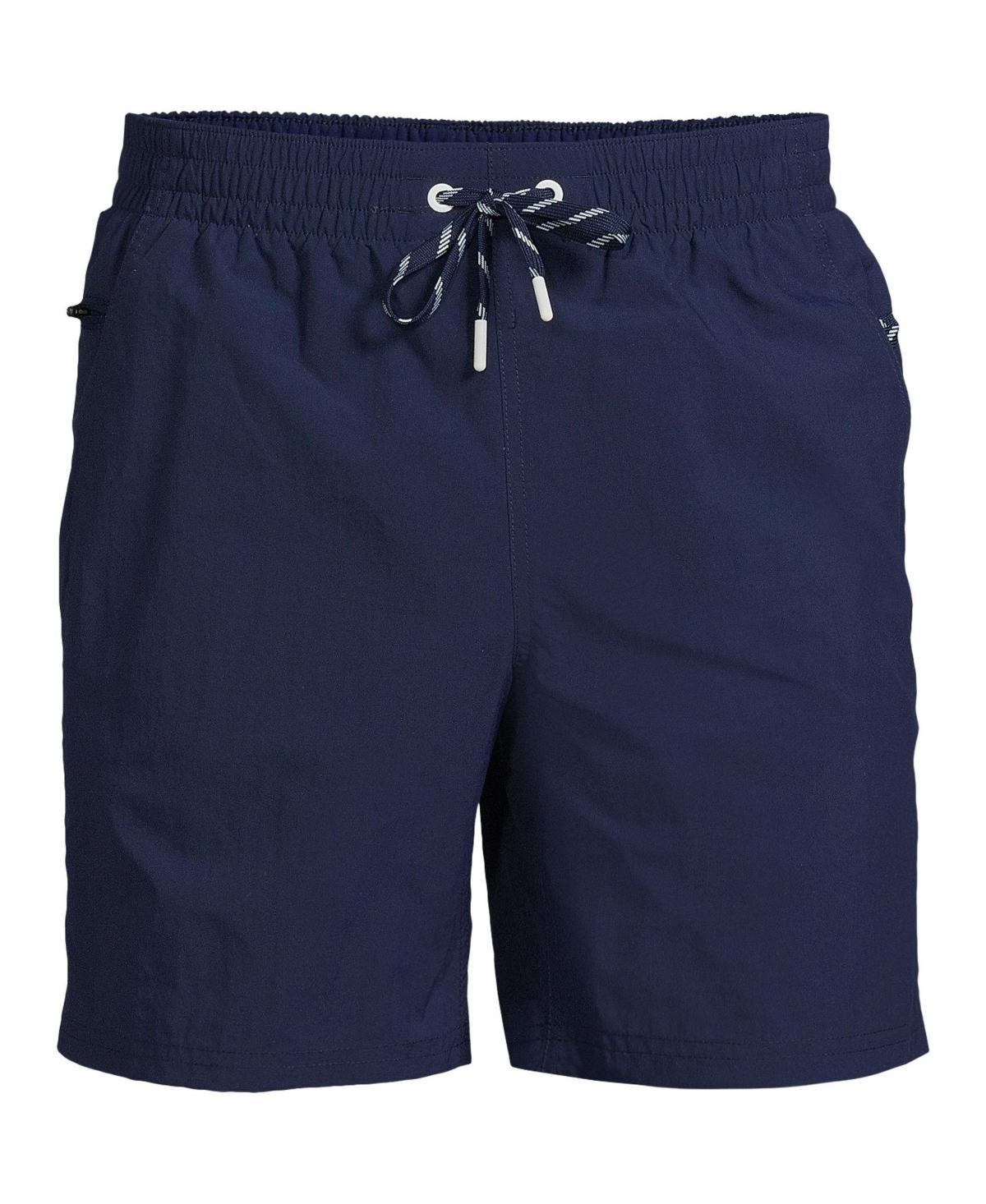 Mens Lands End 7-in. Volley Swim Trunks Lime Green Colorblock Product Image