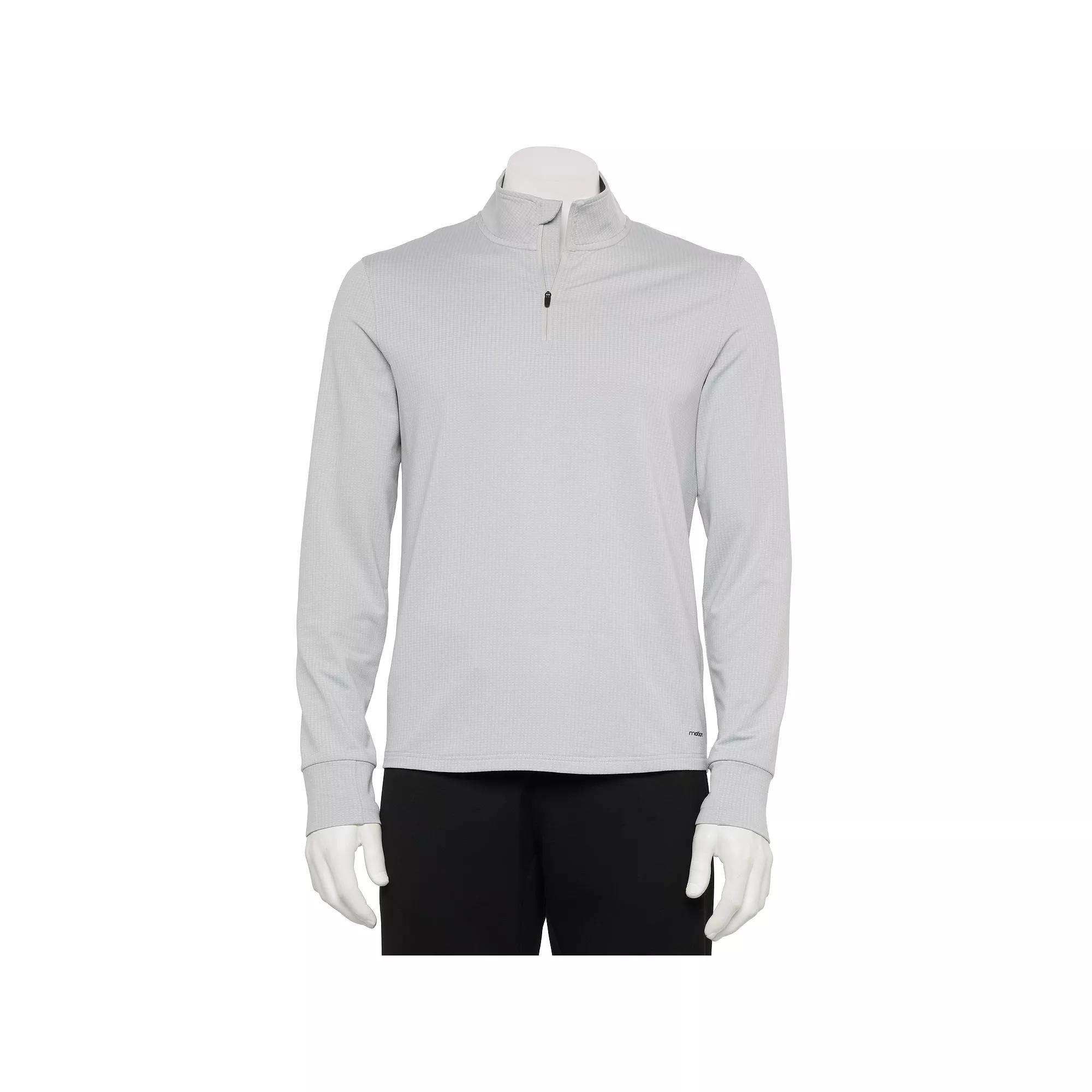 Men's Motion Performance Textured Grid Quarter Zip Pullover,  Product Image