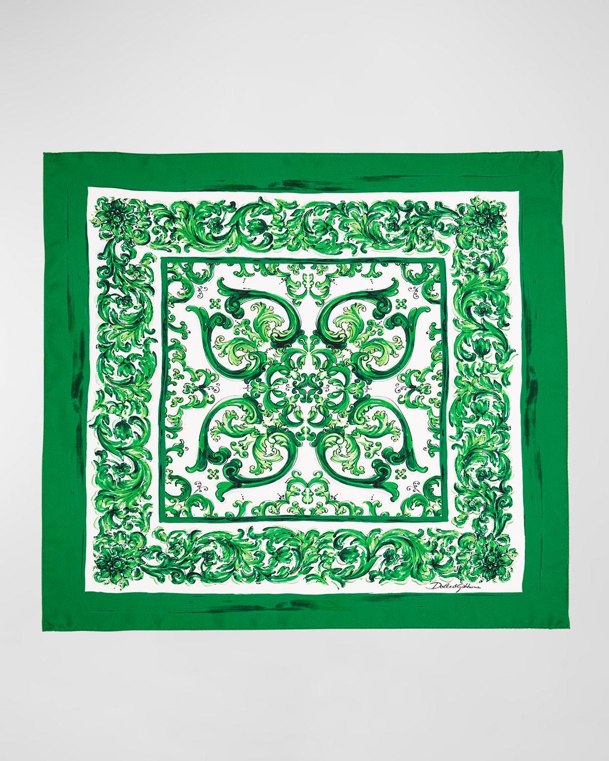 Mens Majolica Silk Twill Foulard Scarf Product Image