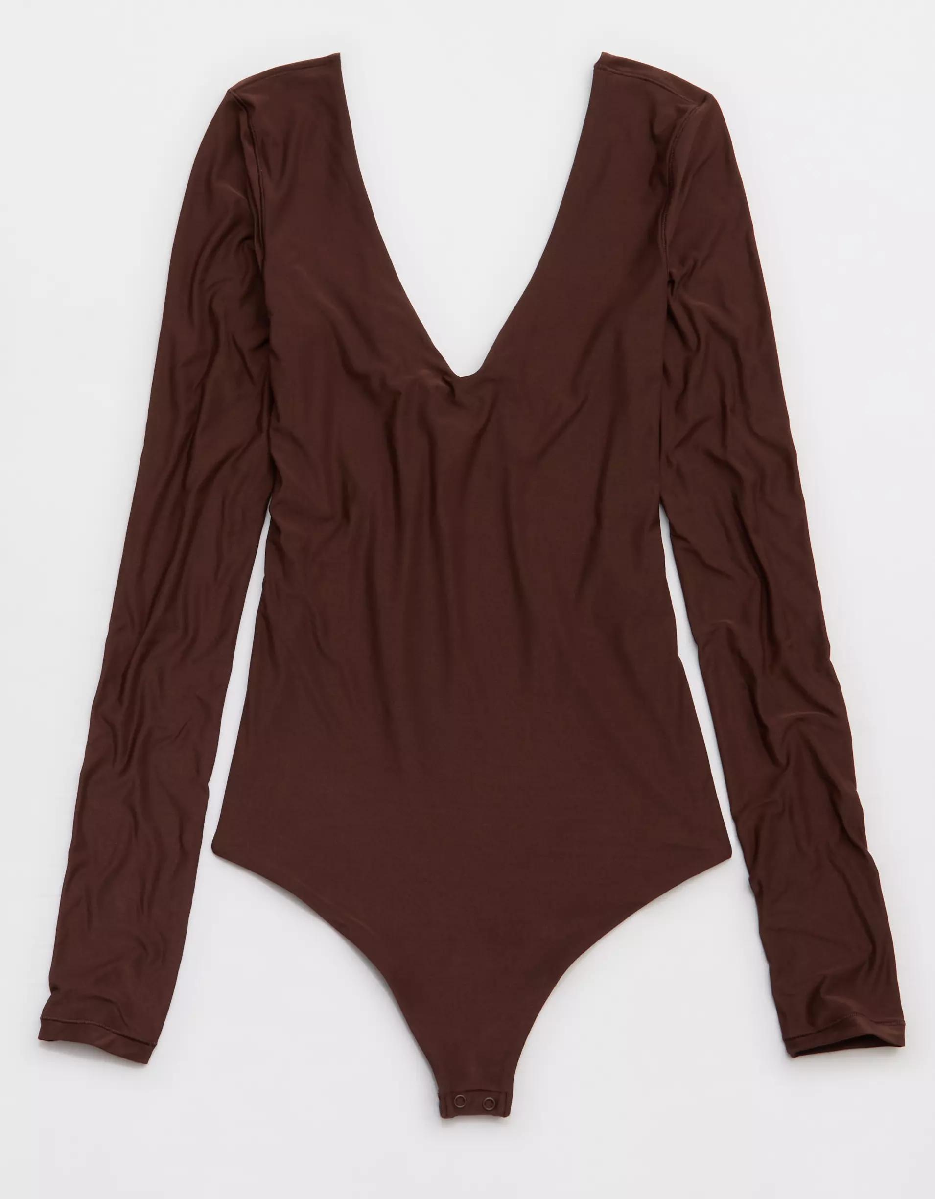 SMOOTHEZ Long Sleeve Plunge Bodysuit Product Image