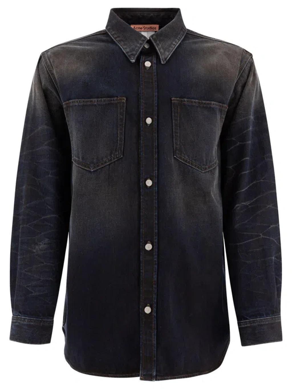 ACNE STUDIOS Oversized Denim Shirt In Blue Product Image