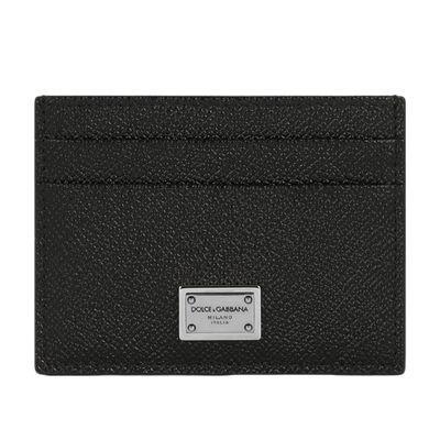 Calfskin Dauphine Credit Card Holder In Black Product Image