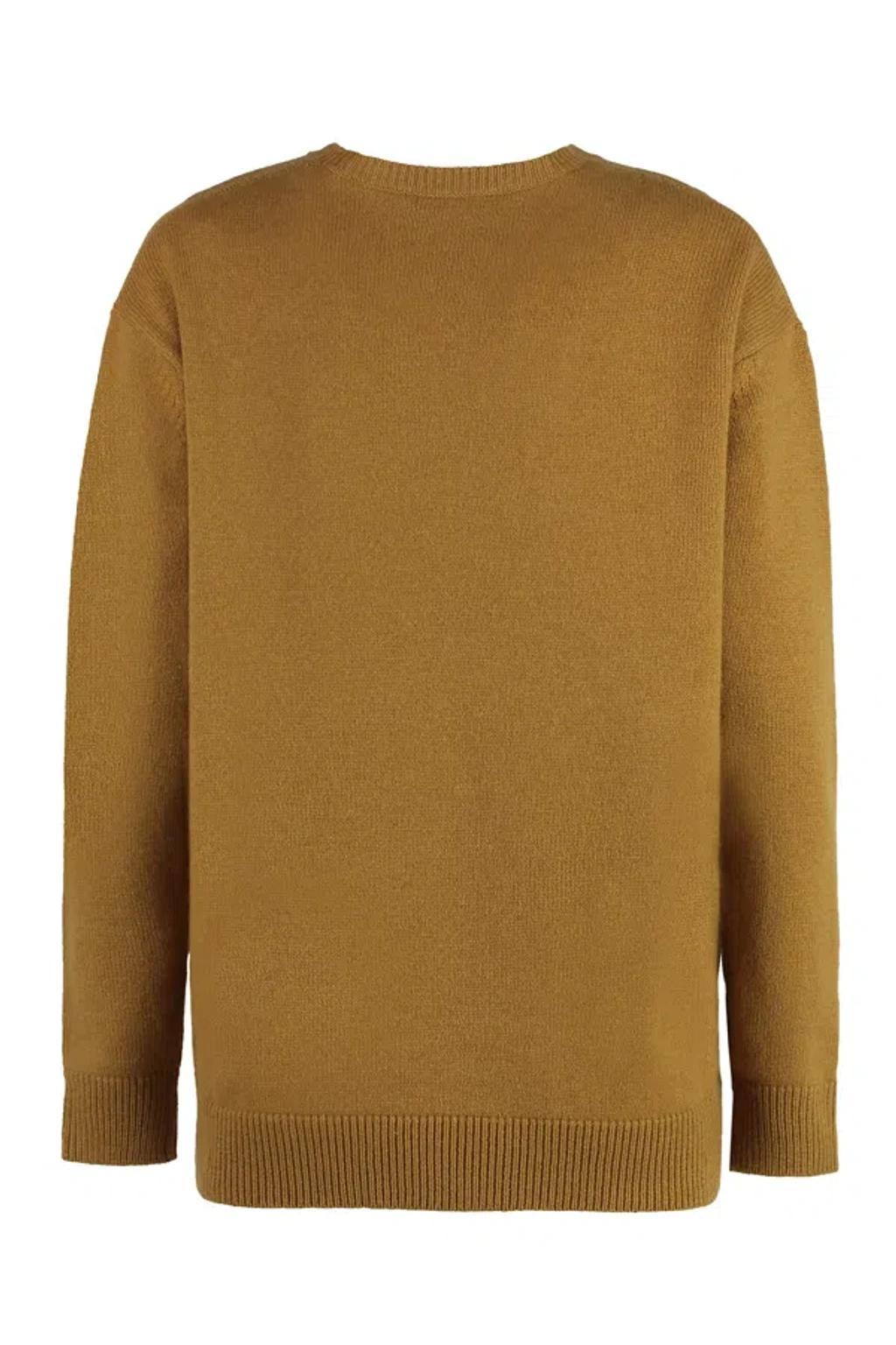 MAX MARA Plata Wool And Cashmere Sweater In Brown Product Image