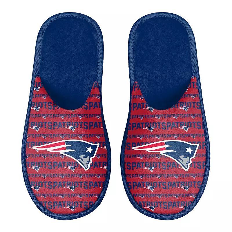 Mens FOCO New England Patriots Scuff Logo Slide Slippers Blue Product Image