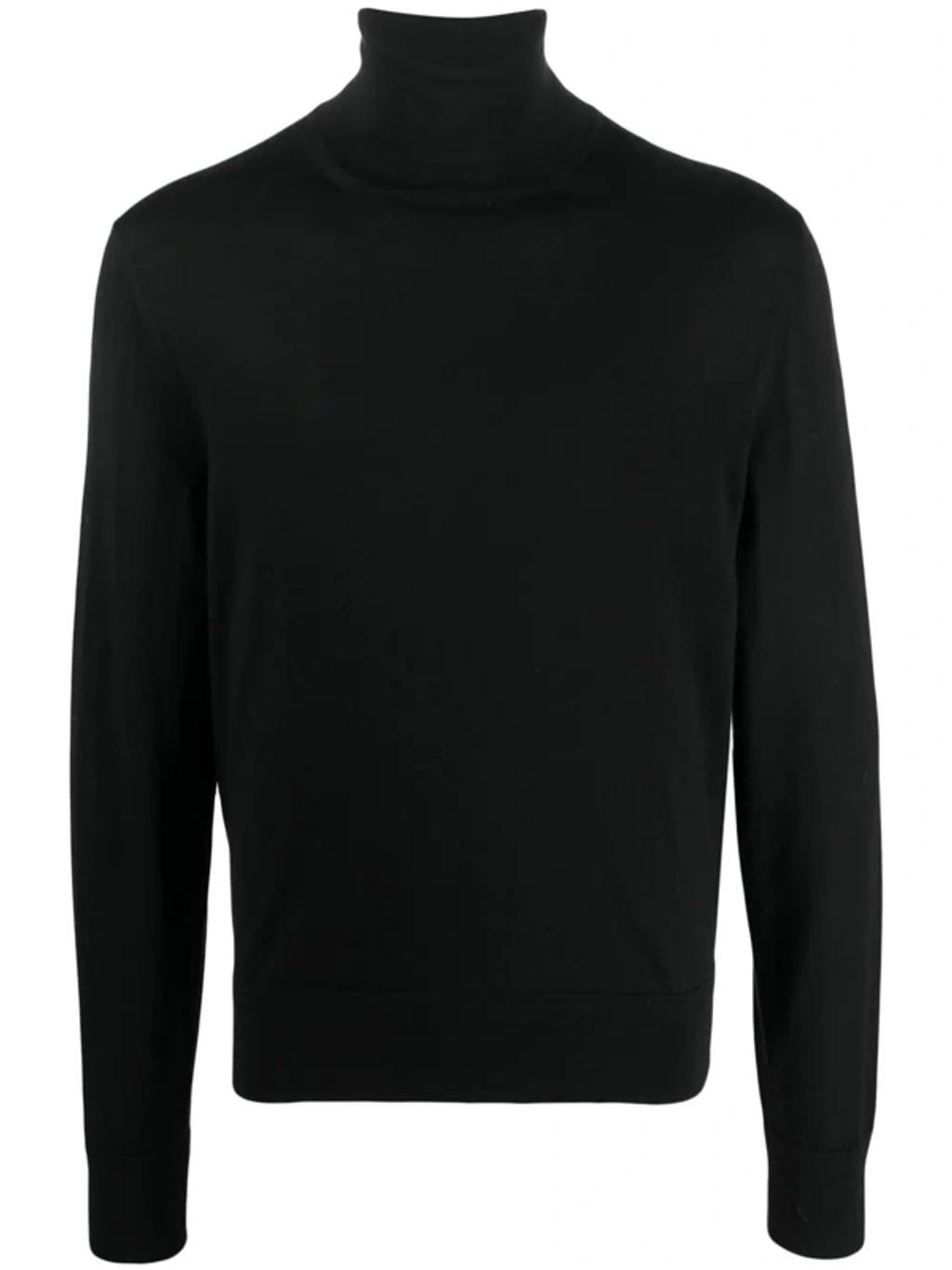 TOM FORD Fine-knit Roll Neck Jumper In Black Product Image