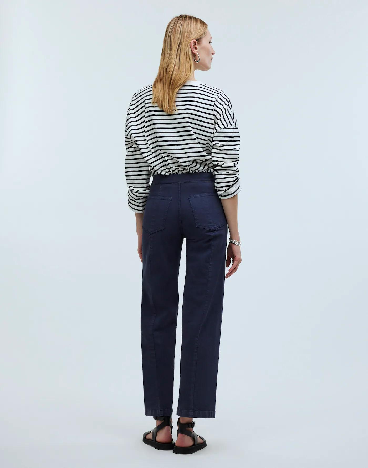 The Petite Emmett Wide-Leg Crop Pant: Welt Pocket Edition Product Image