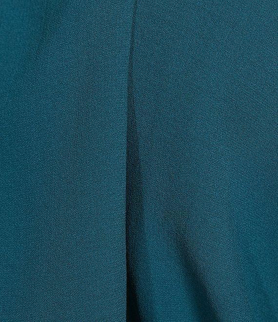 Eileen Fisher Plus Size Silk Georgette Crepe Crew Neck Sleeveless Tank Product Image