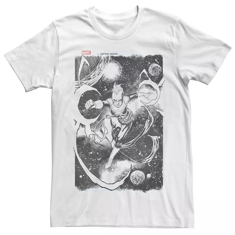 Men's Marvel Captain Marvel Comic Cover Sketch Graphic Tee,  Product Image