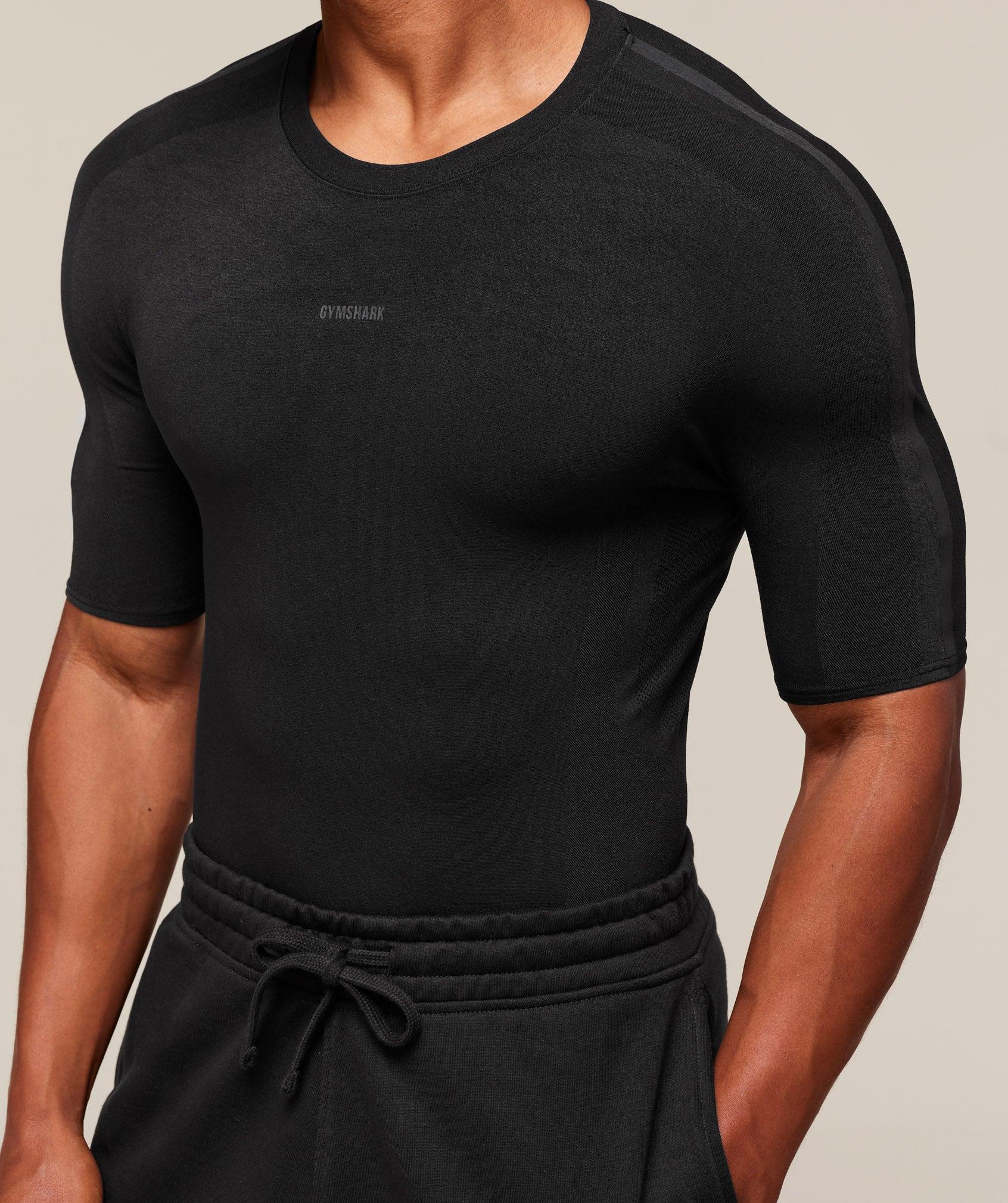 Gymshark everywear Warp Knit T-Shirt - Black Male Product Image