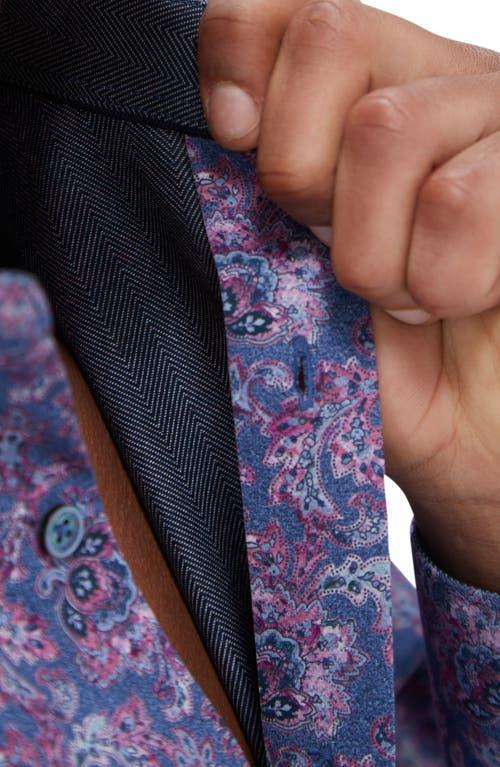 BUGATCHI Jimmy Ooohcotton® Floral Button-up Shirt In Magenta Product Image