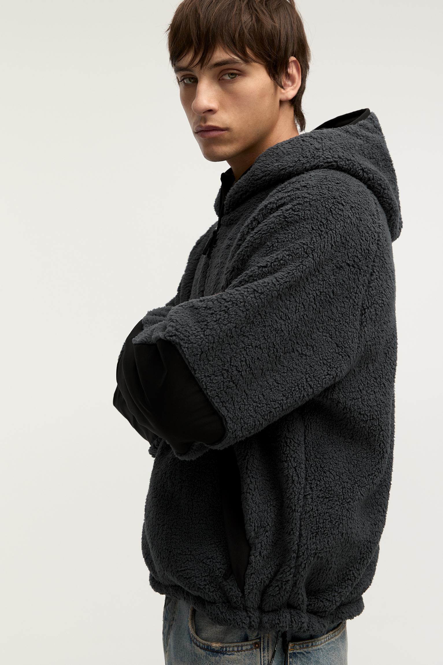 Hooded teddy jacket Product Image