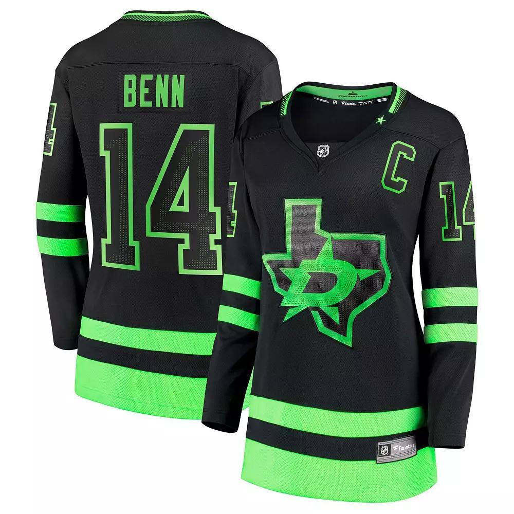 Women's Fanatics Branded Jamie Benn Black Dallas Stars 2020/21 Alternate Premier Breakaway Player Jersey, Size: Medium, Str Black Product Image