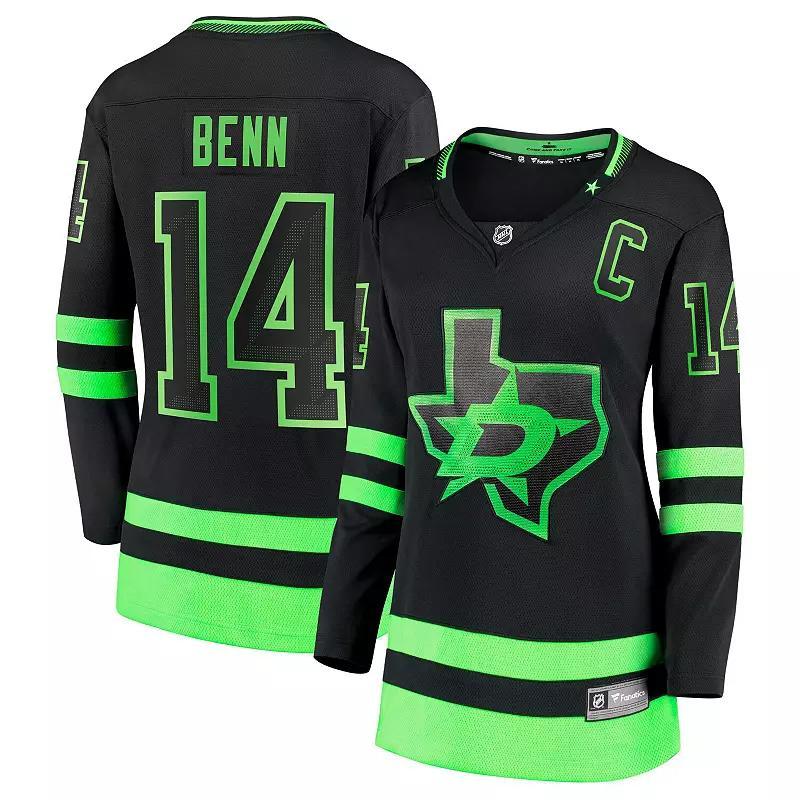 Women's Fanatics Branded Jamie Benn Black Dallas Stars 2020/21 Alternate Premier Breakaway Player Jersey, Size: Medium, Str Black Product Image