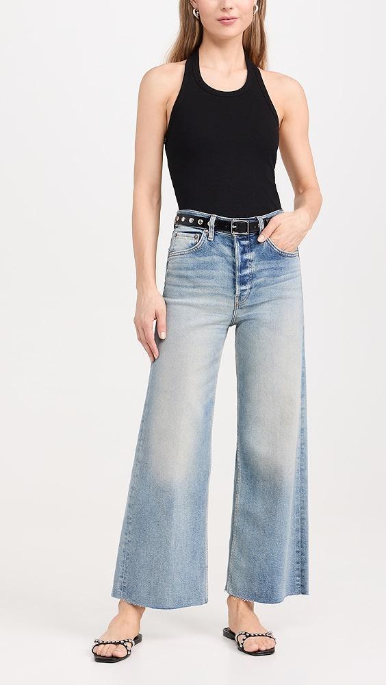 RE/DONE High Rise Wide Leg Crop Jeans | Shopbop Product Image