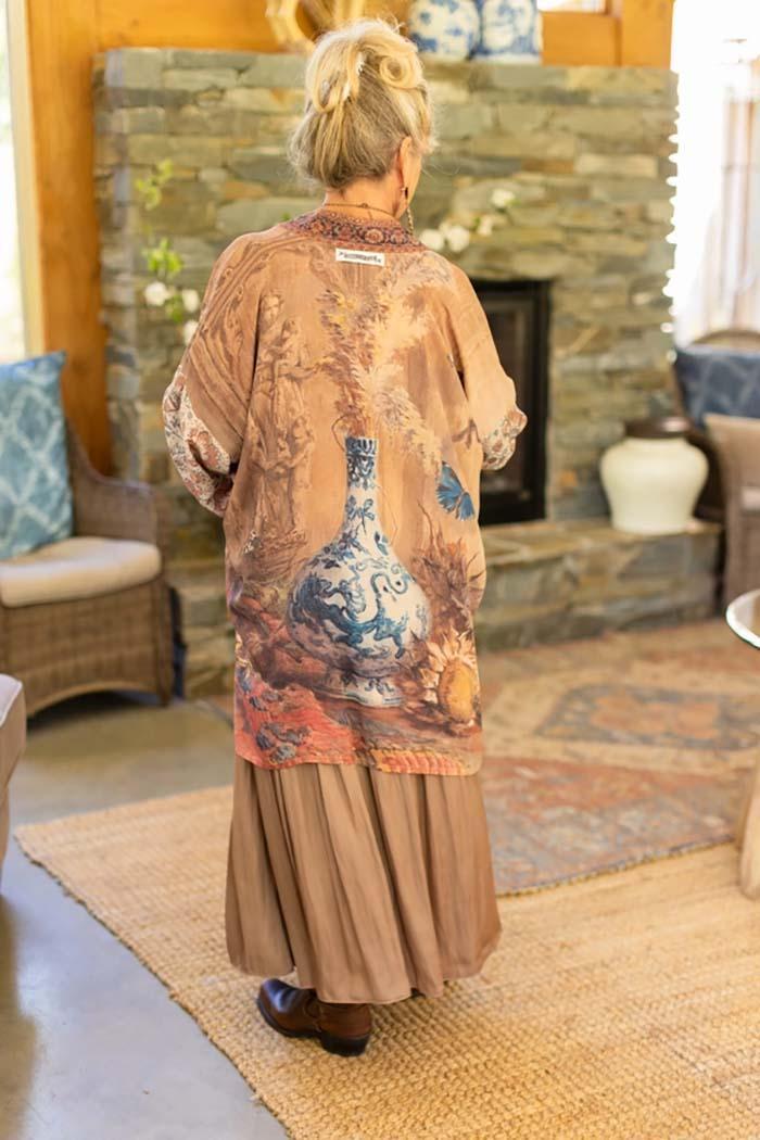 Duster Kimono With Chinoiserie Product Image