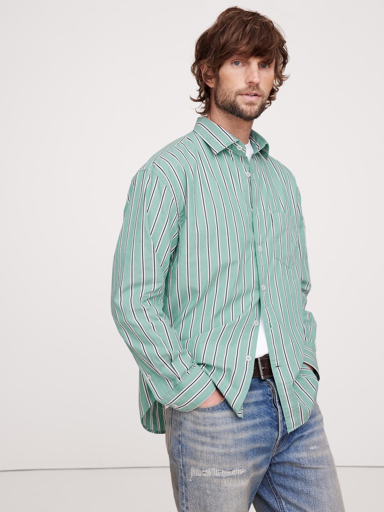 Relaxed-Fit Washed Cotton Poplin Shirt Product Image