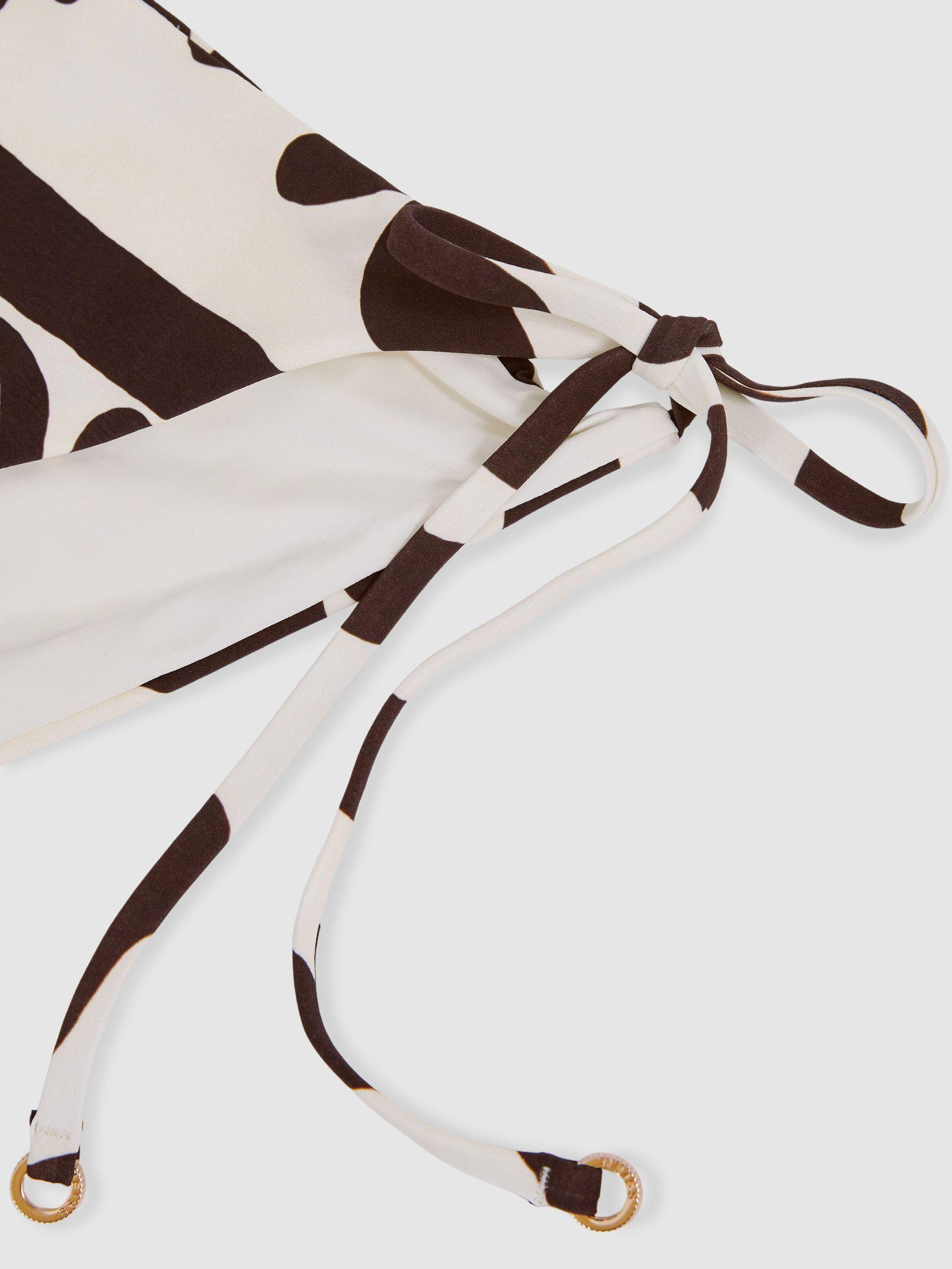 Printed Bikini Bottoms in Chocolate/Cream Product Image