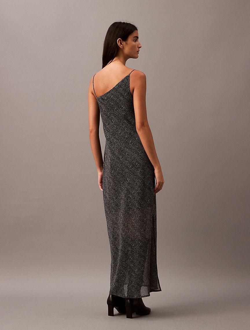 Chiffon Printed Asymmetrical Maxi Dress Product Image
