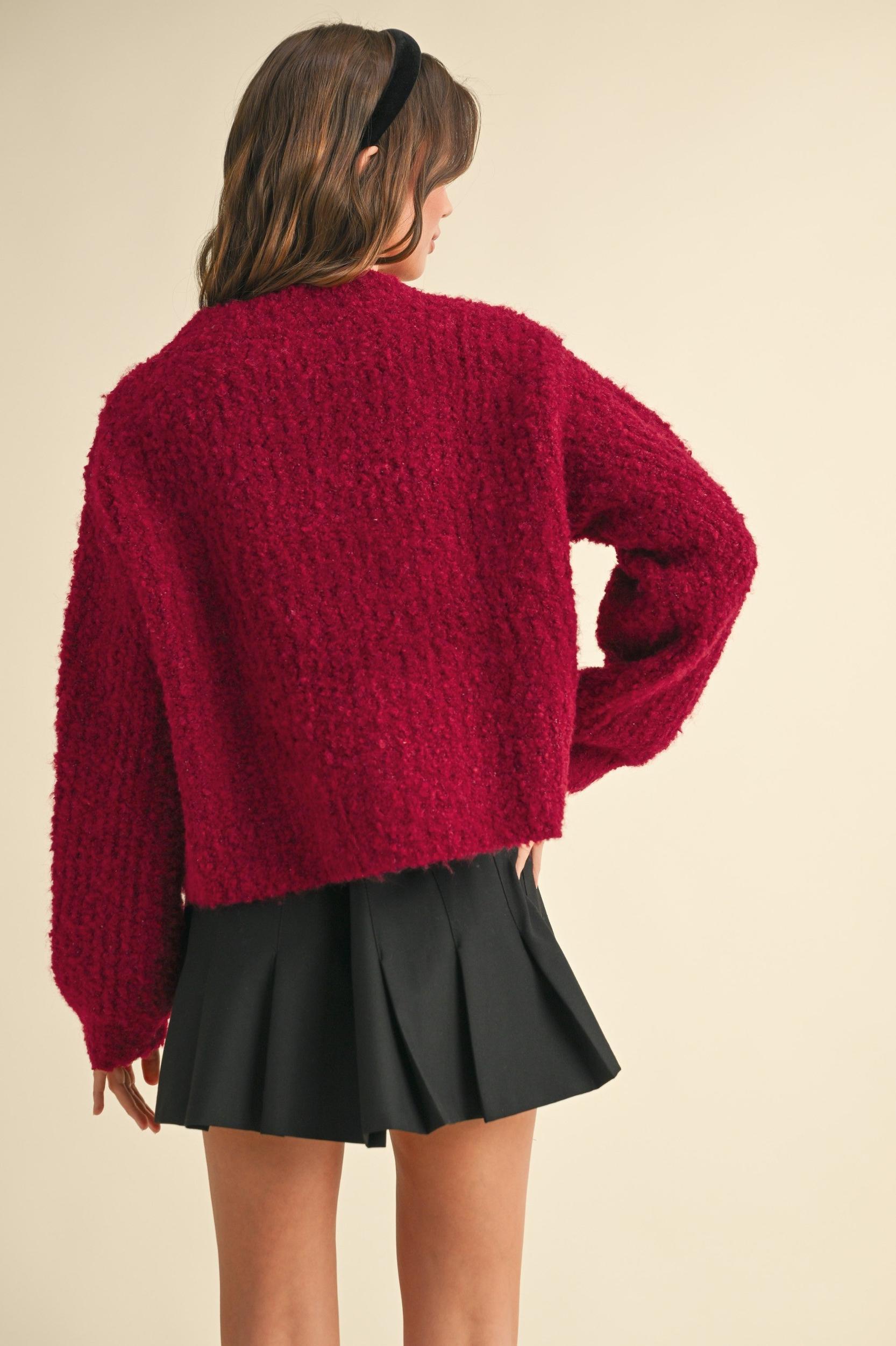Soft Cozy Button Front Sweater Cardigan Product Image