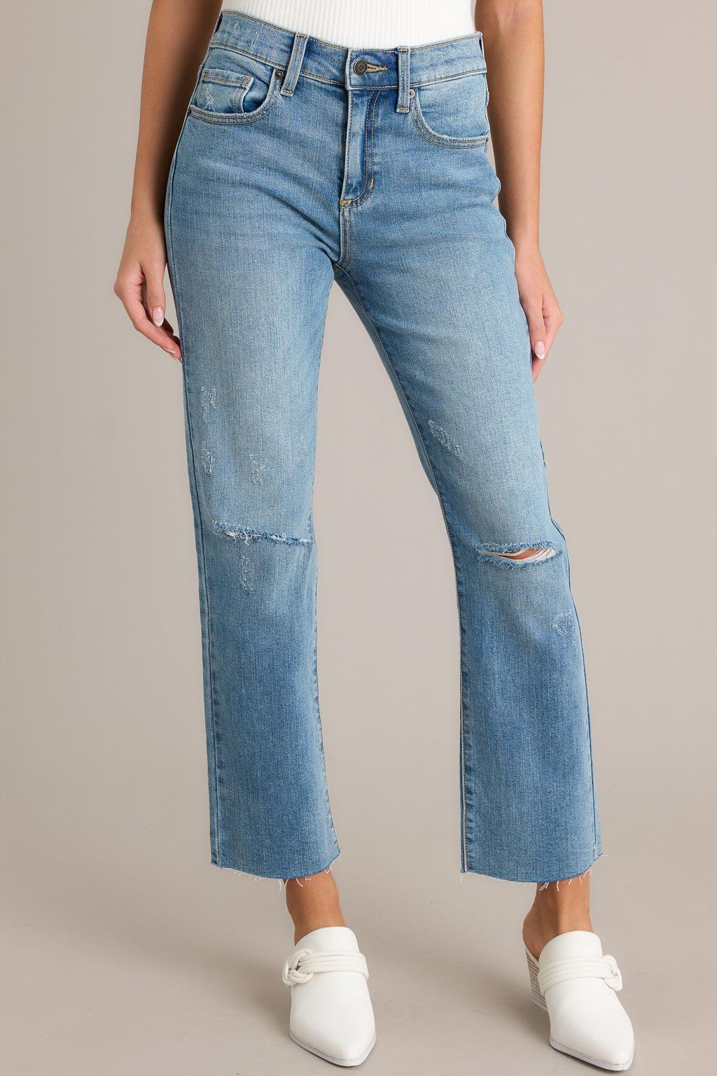 Cruise Control Medium Wash Distressed Jeans Product Image