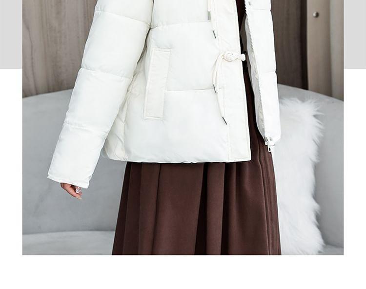 Collared Frog Buttoned Puffer Jacket Product Image