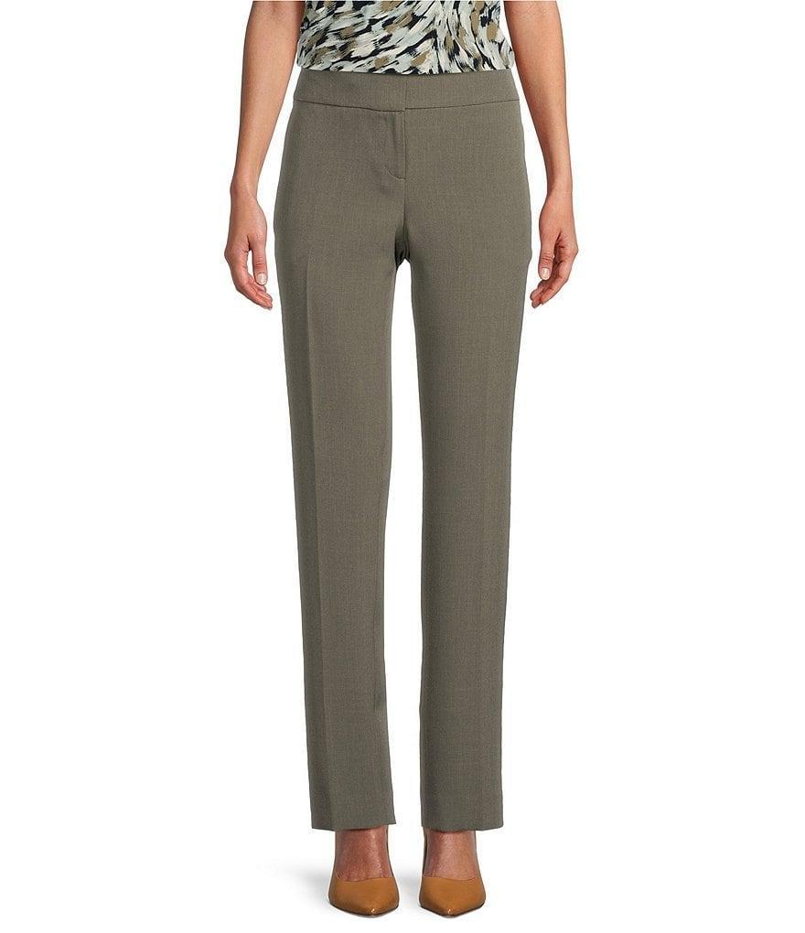 Kasper Stretch Crepe Fly Front Slim Pants Product Image