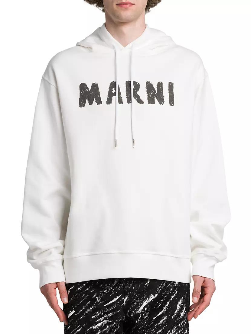 Logo Cotton Drawstring Hoodie Product Image