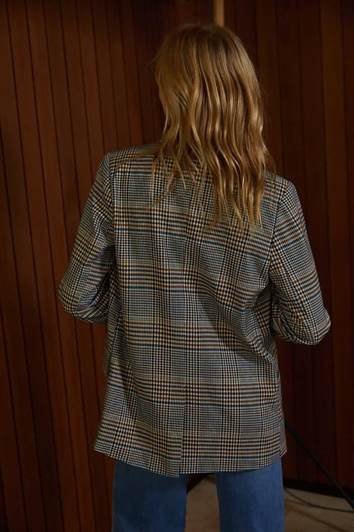 Oversized Plaid Blazer Product Image