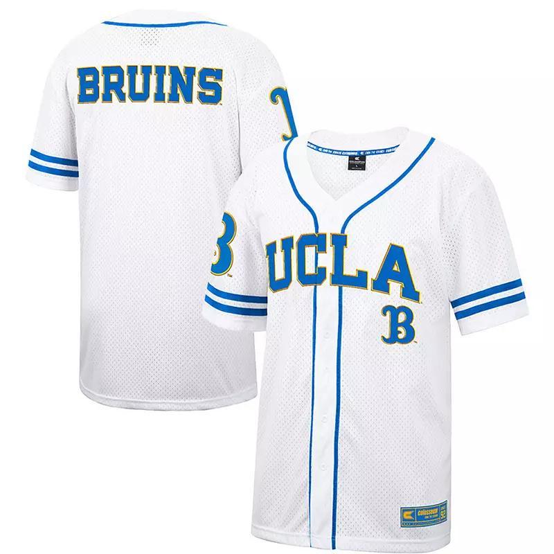 Men's Colosseum White UCLA Bruins Free Spirited Mesh Button-Up Baseball Jersey,  Product Image