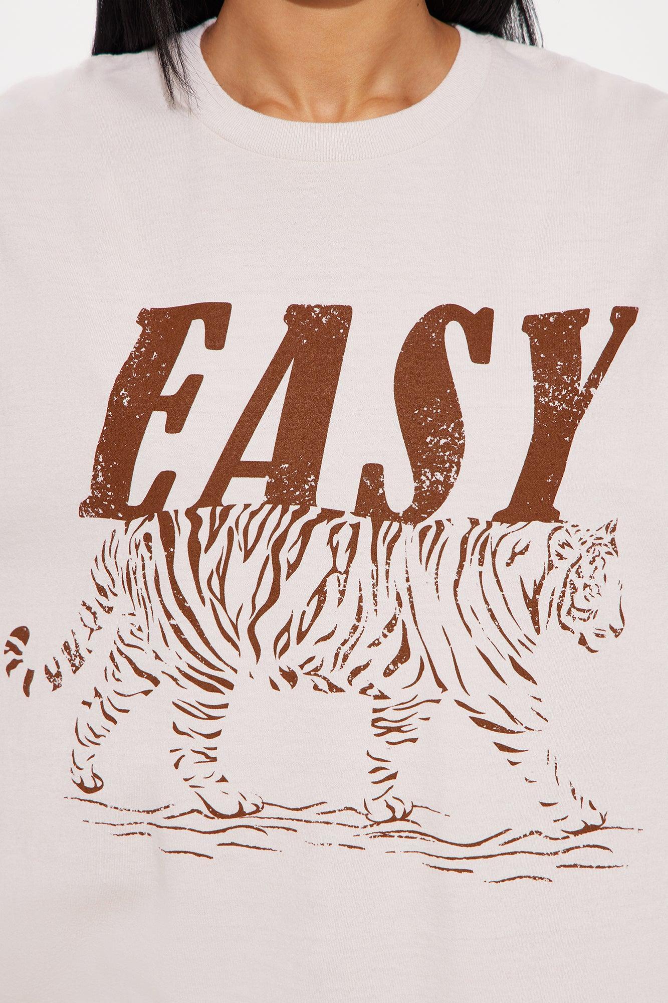 Easy Tiger Oversized Tee - Taupe Product Image
