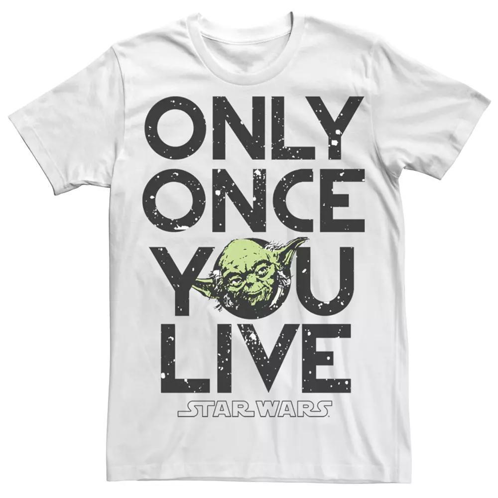 Men's Star Wars Yoda Only Once You Live Tee,  Product Image