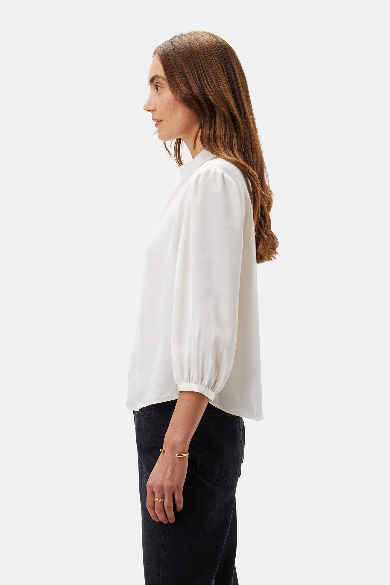 Jeanne 3/4 Sleeve Blouse - Ivory Product Image