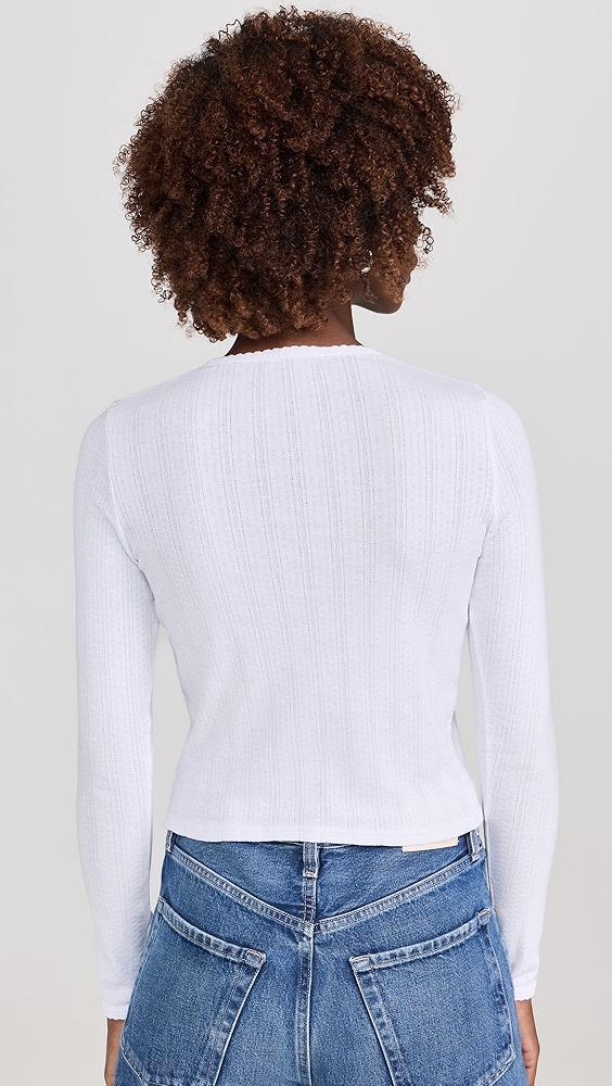 Goldie Pointelle Crop Cardigan | Shopbop Product Image