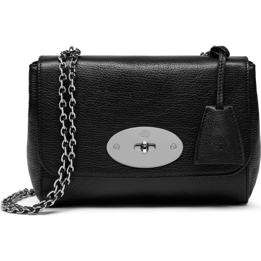 MULBERRY Lily Convertible Leather Shoulder Bag In Black/silver Product Image