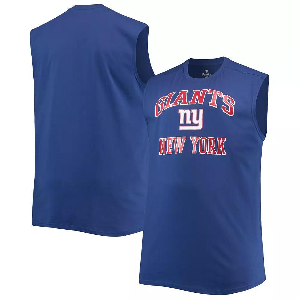 Men's Royal New York Giants Big & Tall Muscle Tank Top, Size: 5XB, Blue Product Image