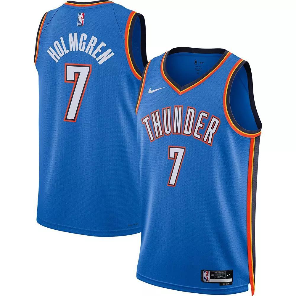 Oklahoma City Thunder Icon Edition Nike Mens Dri-FIT NBA Swingman Jersey | DN2016-406 Product Image