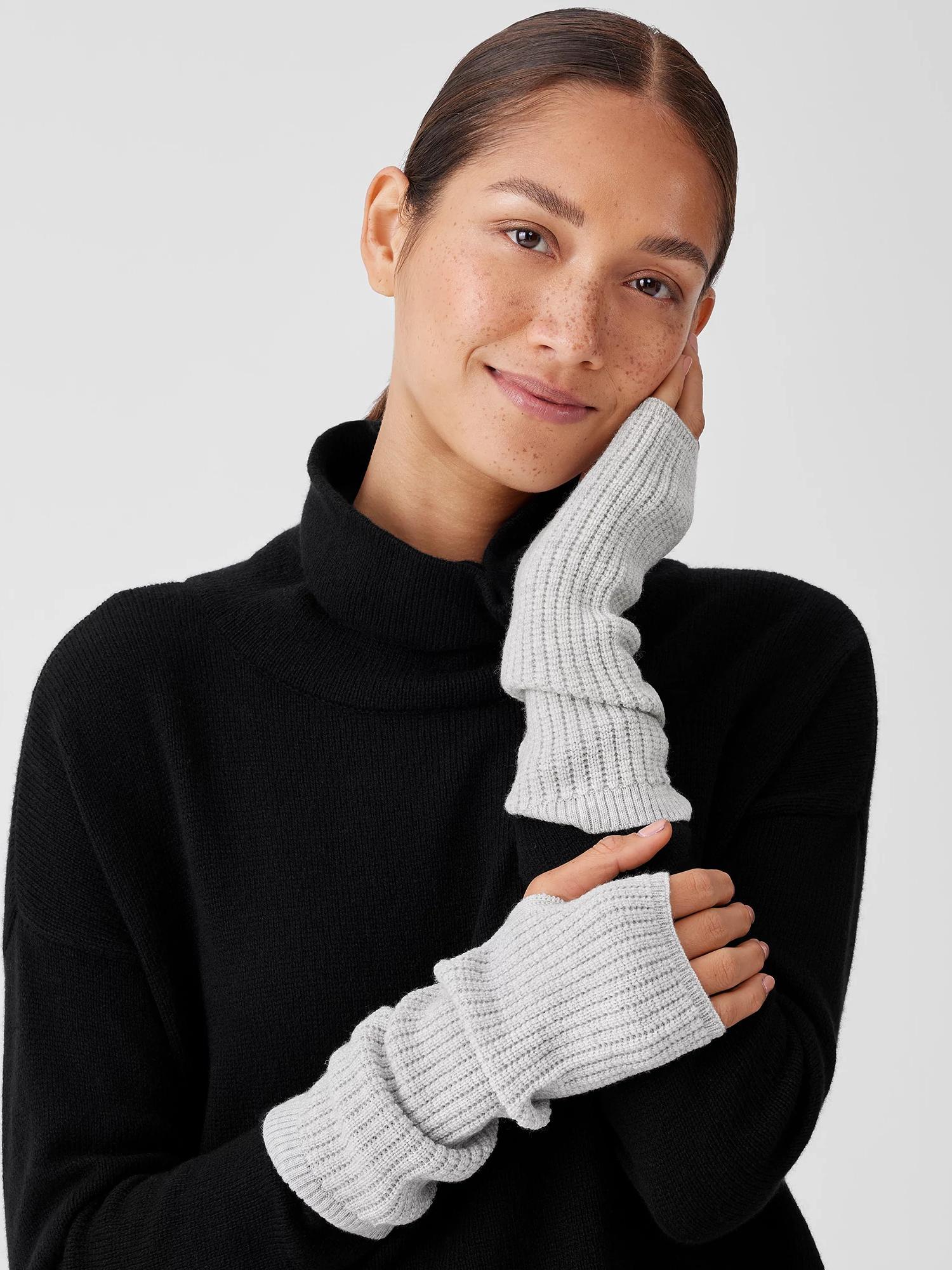 Merino Thermal Rib Glovelettes in Regenerative Wool Product Image