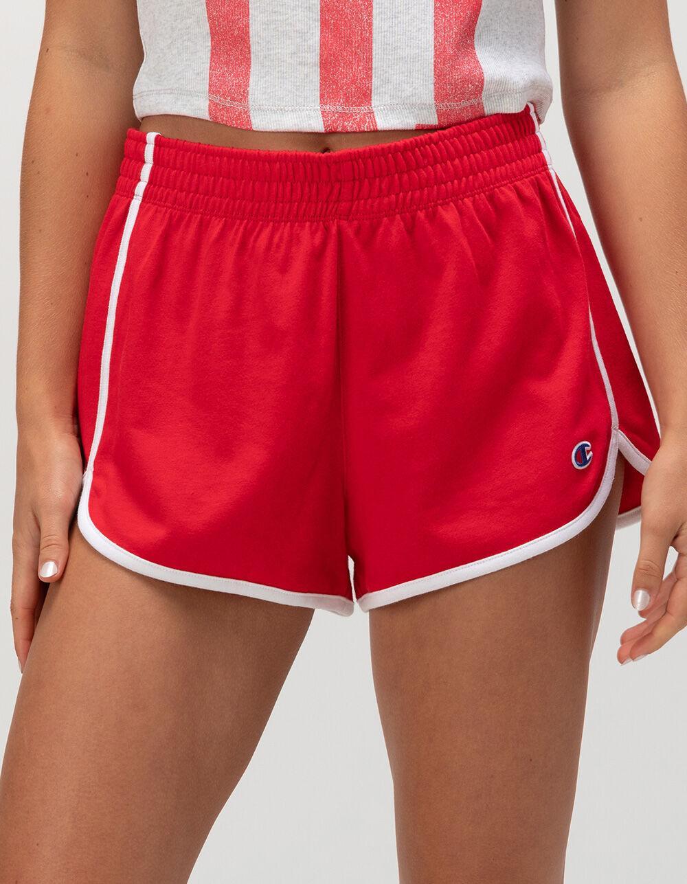 CHAMPION Womens Gym Shorts - RED Product Image