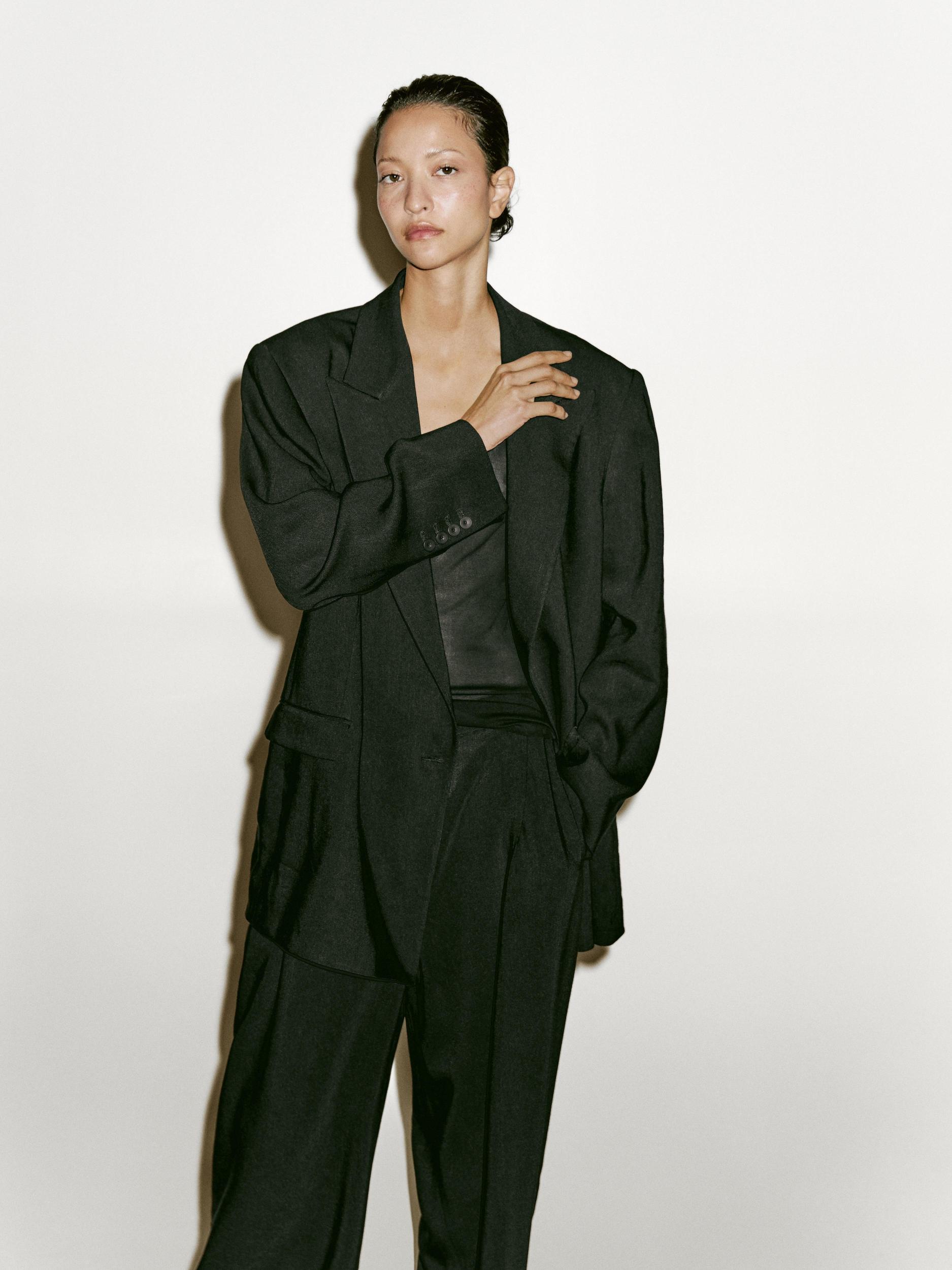 Linen blend darted suit trousers - Limited Edition Product Image