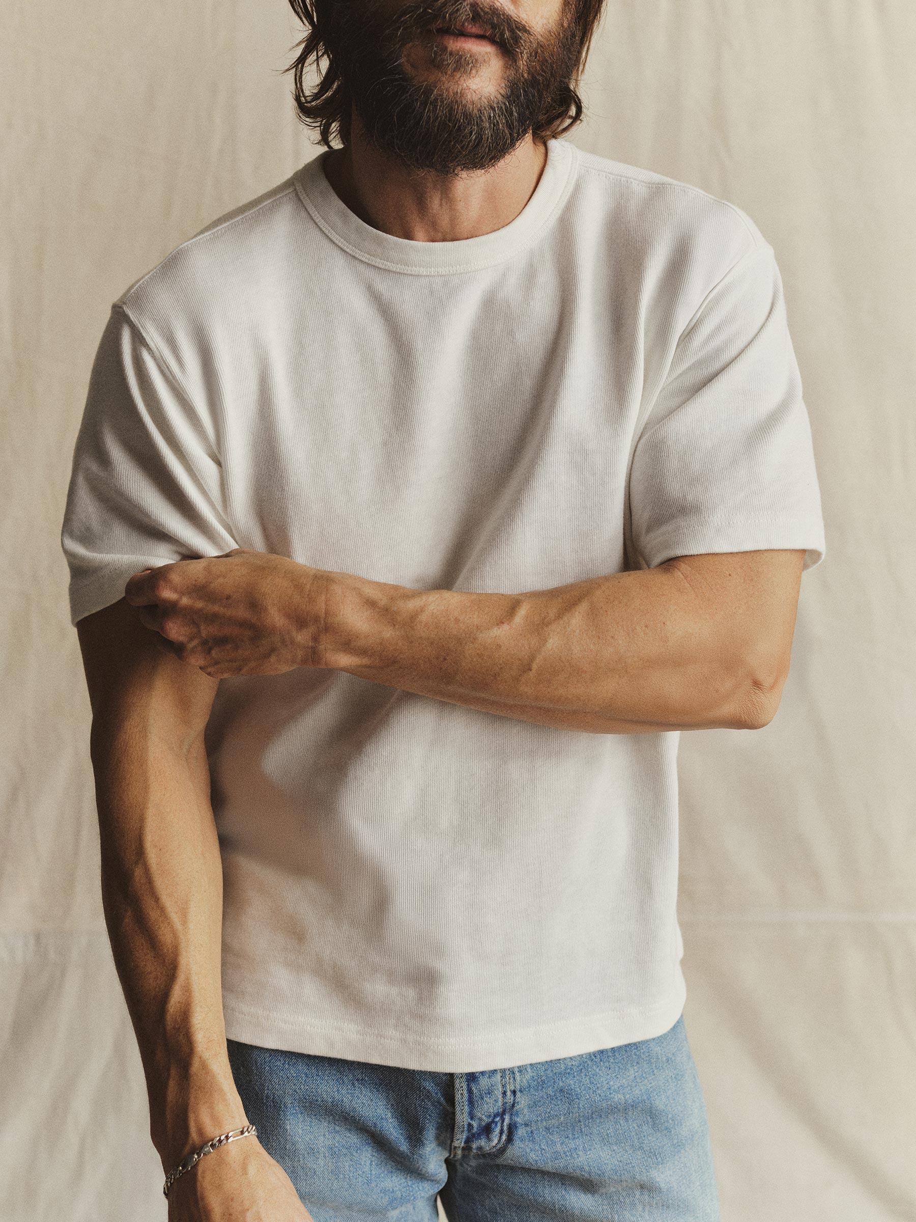 White Field-Spec 90S Boxy Heavy Tee Product Image