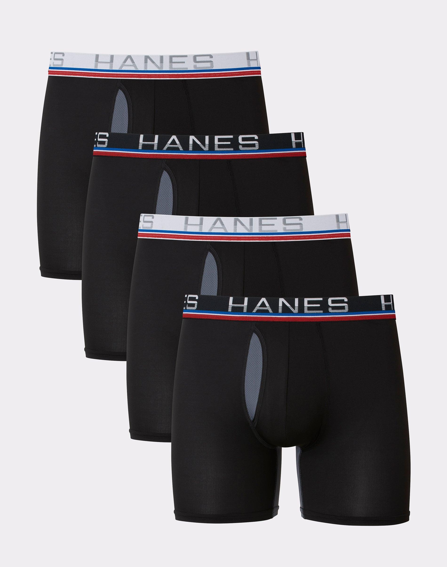 Hanes Ultimate Mens Performance Boxer Brief Underwear, X-Temp, Assorted 4-Pack L Product Image