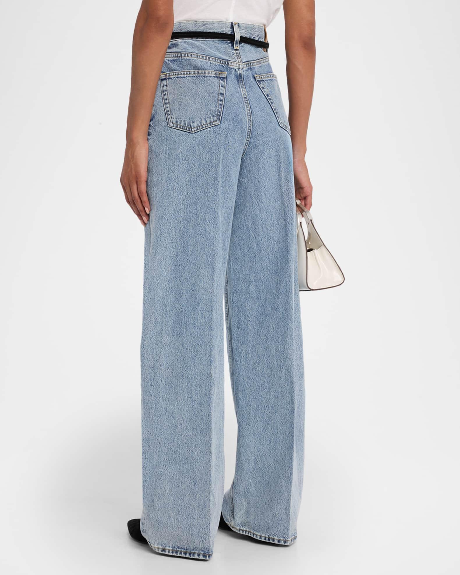 Wide-Leg Denim Pants Product Image