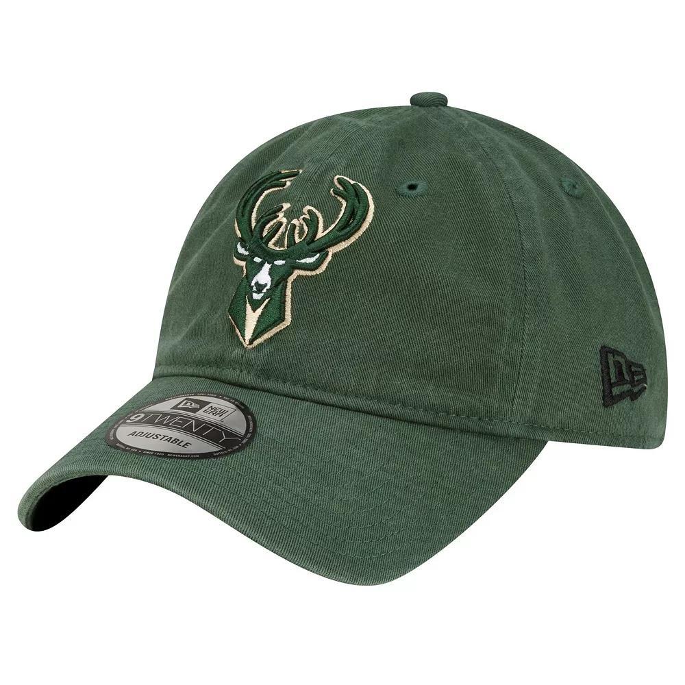 Men's New Era Hunter Green Milwaukee Bucks Team 2.0 9TWENTY Adjustable Hat Product Image