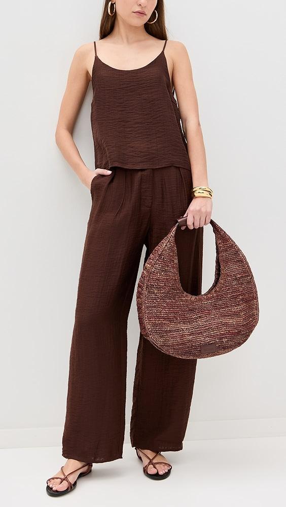 STAUD Large Raffia Moon Tote Bag | Shopbop Product Image