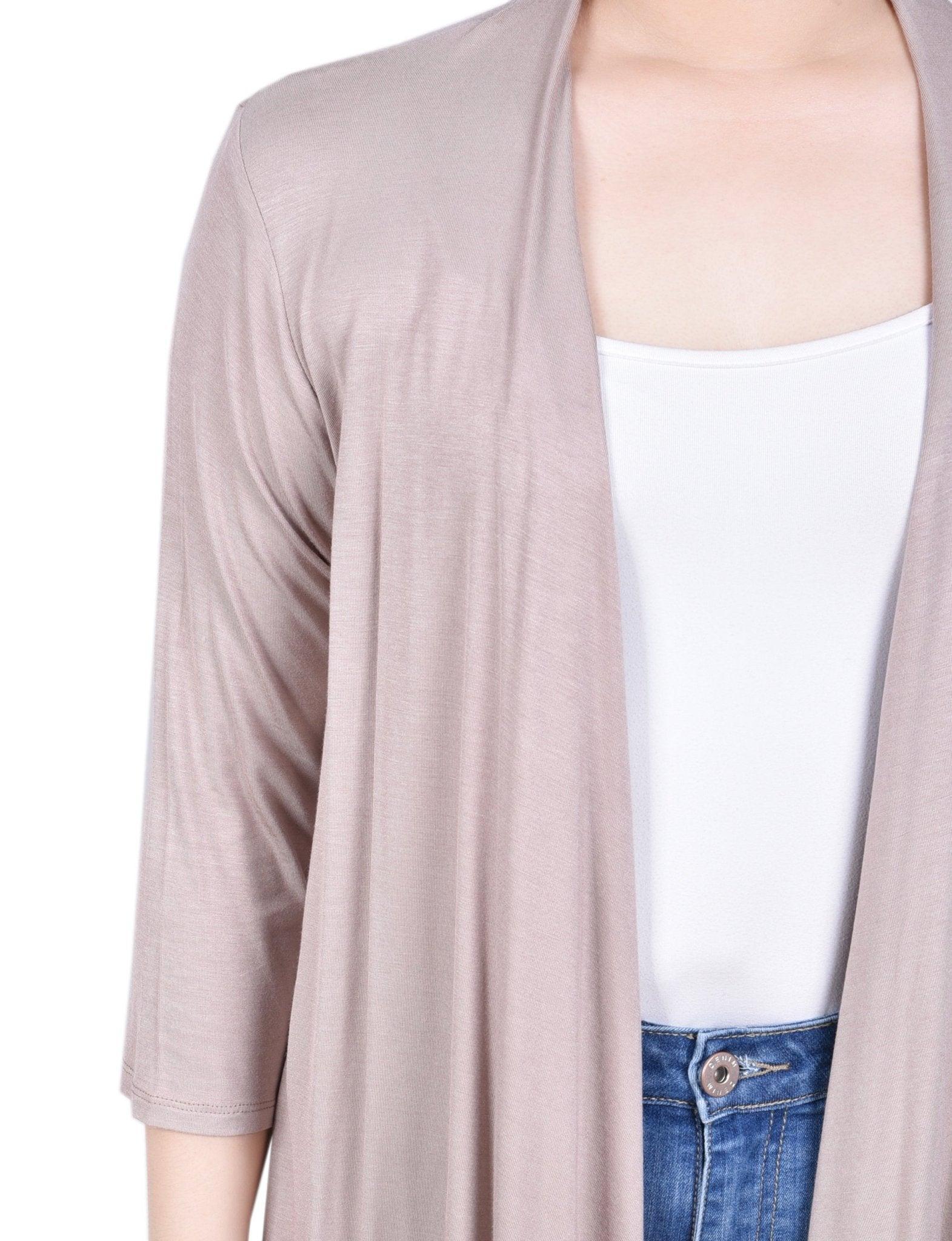 Reflecting Pond 3/4 Sleeve Solid Cardigan Product Image